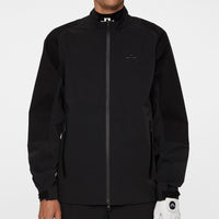 J.Lindeberg Waterproof Golf Jacket - Mateo 3L Pro FZ - Black AW25