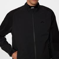 J.Lindeberg Waterproof Golf Jacket - Mateo 3L Pro FZ - Black AW25