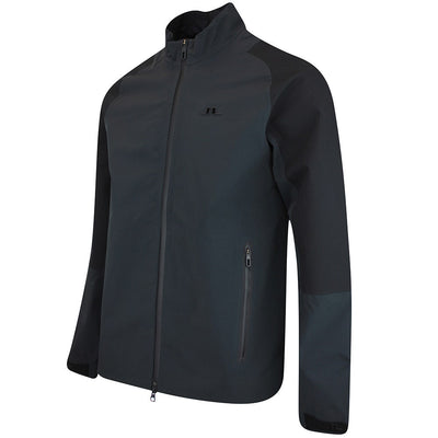 J.Lindeberg Waterproof Golf Jacket - Mateo 3L Pro FZ - Black AW25
