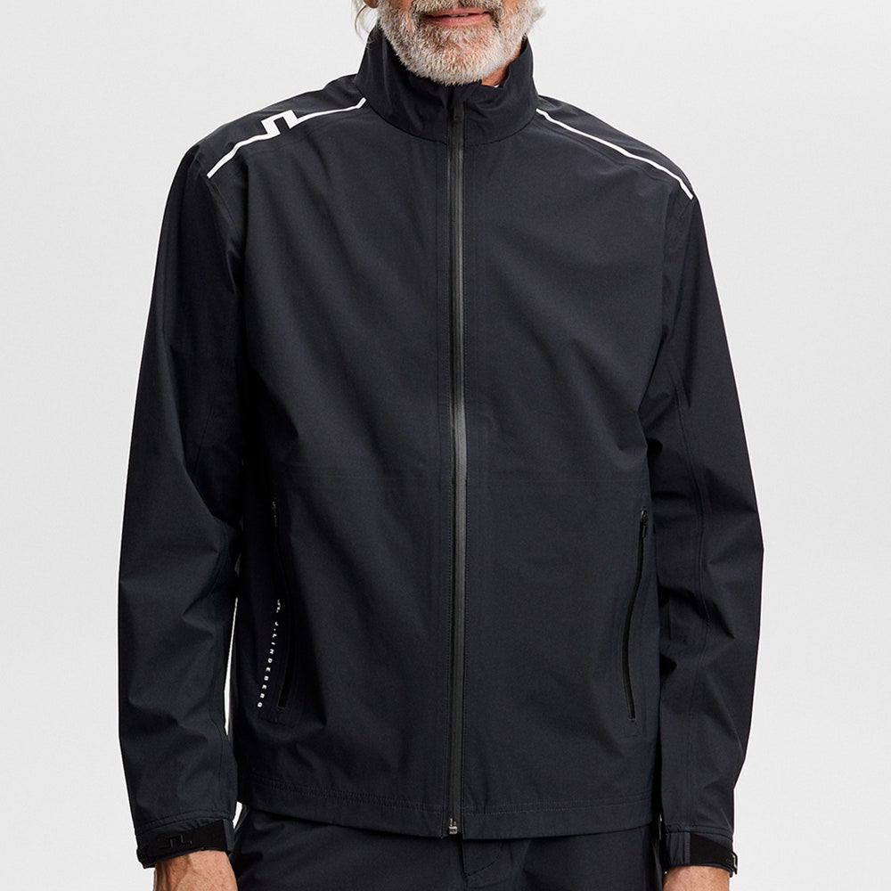 J.Lindeberg Waterproof Golf Jacket - Shay Rain Jkt - Black AW26