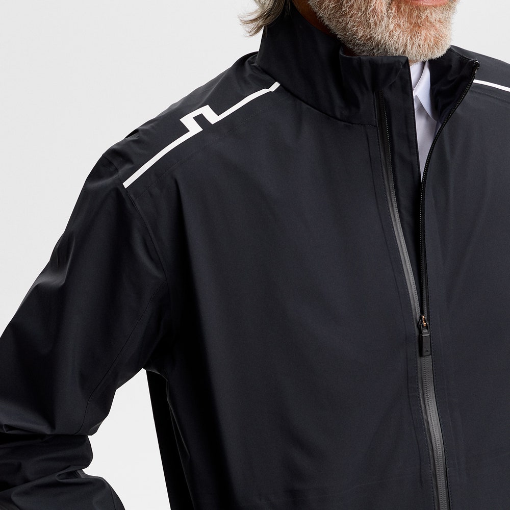 J.Lindeberg Waterproof Golf Jacket - Shay Rain Jkt - Black AW26