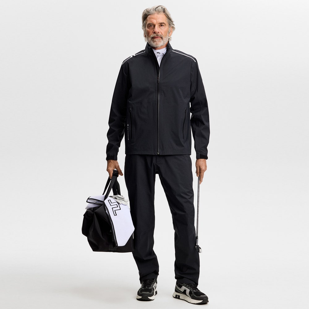 J.Lindeberg Waterproof Golf Jacket - Shay Rain Jkt - Black AW26