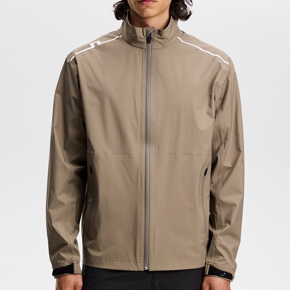 J.Lindeberg Waterproof Golf Jacket - Shay Rain Jkt - Brindle AW26