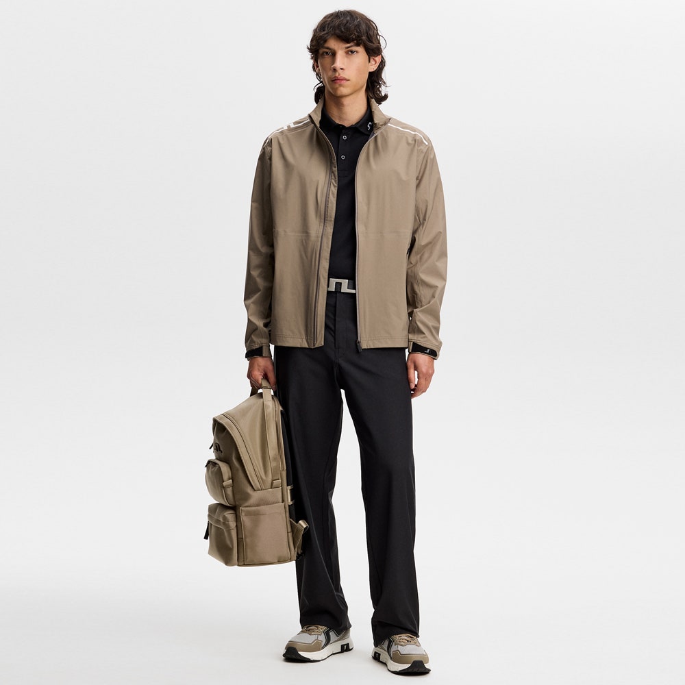 J.Lindeberg Waterproof Golf Jacket - Shay Rain Jkt - Brindle AW26