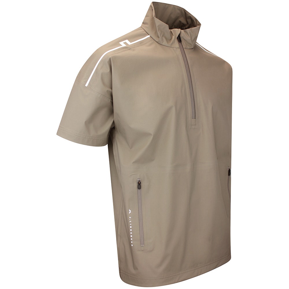 J.Lindeberg Waterproof Golf Jacket - Shay Rain Shirt - Brindle AW26