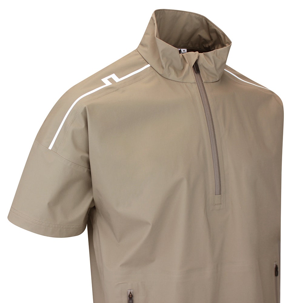 J.Lindeberg Waterproof Golf Jacket - Shay Rain Shirt - Brindle AW26