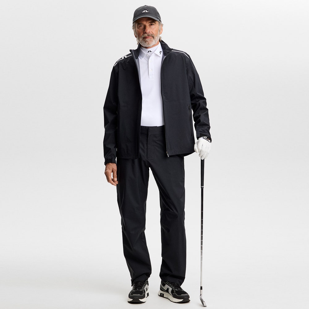 J.Lindeberg Waterproof Golf Trousers - Shay Rain Pant - Black AW26