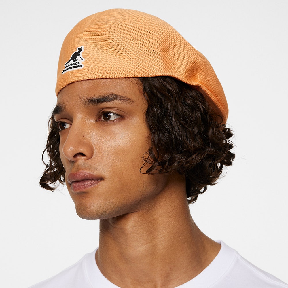 J.Lindeberg x Kangol Golf Hat - Douglas 504 Flat Cap - M. Orange PF25