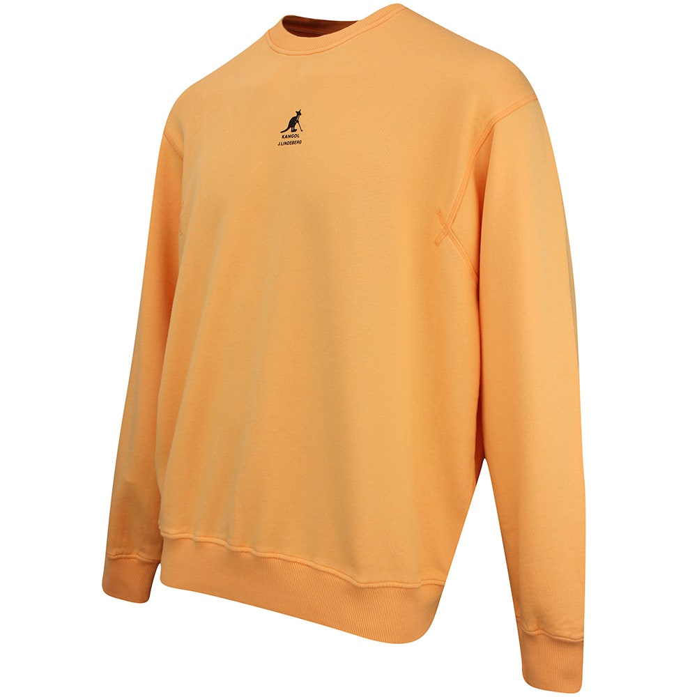 J.Lindeberg x Kangol Golf Jumper - Roberto Crew Neck - M. Orange PF25