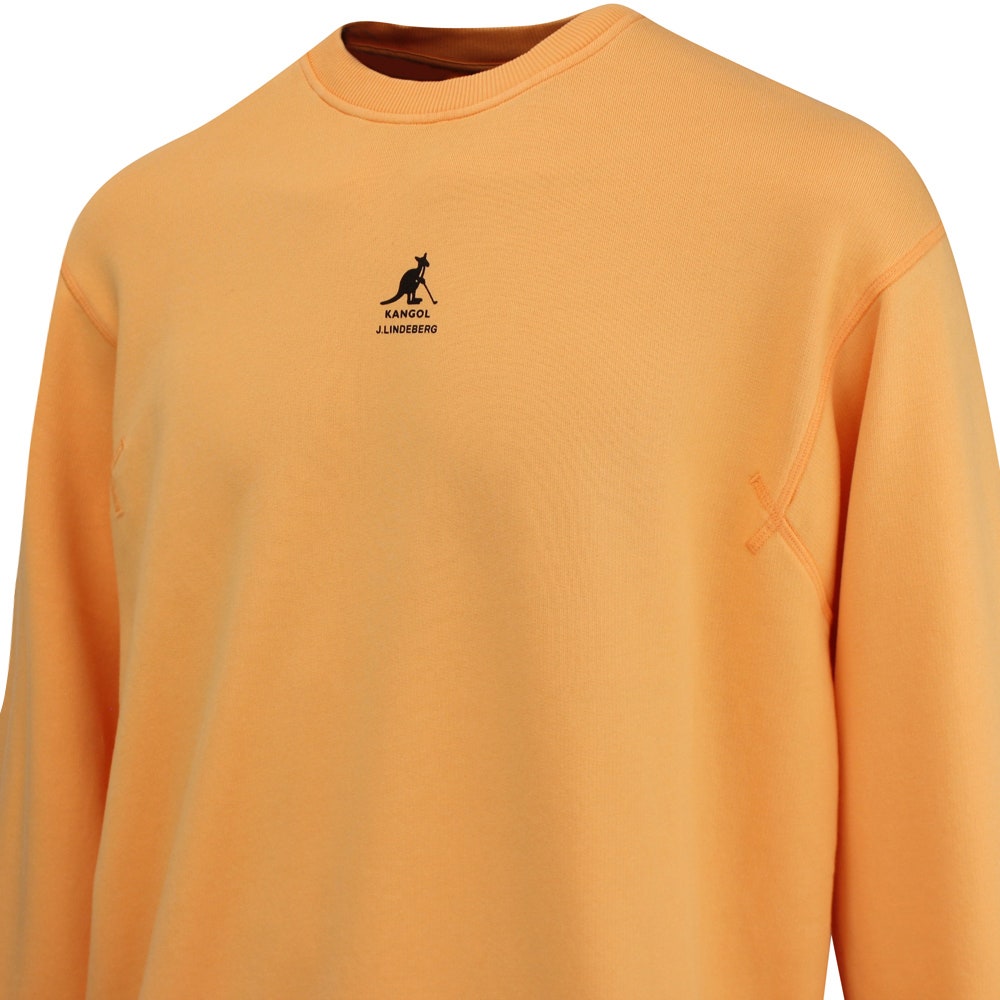 J.Lindeberg x Kangol Golf Jumper - Roberto Crew Neck - M. Orange PF25