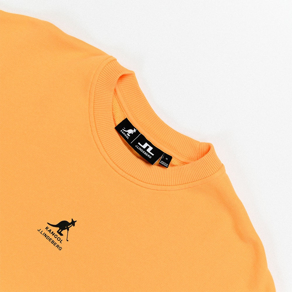 J.Lindeberg x Kangol Golf Jumper - Roberto Crew Neck - M. Orange PF25