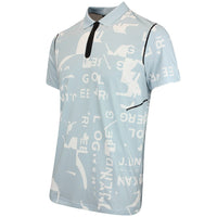 J.Lindeberg x Kangol Golf Shirt - Miro Print Polo - Winter Sky PF25
