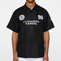 J.Lindeberg x Kangol Golf Shirt - Paul Ftbl Jersey - Black PF25
