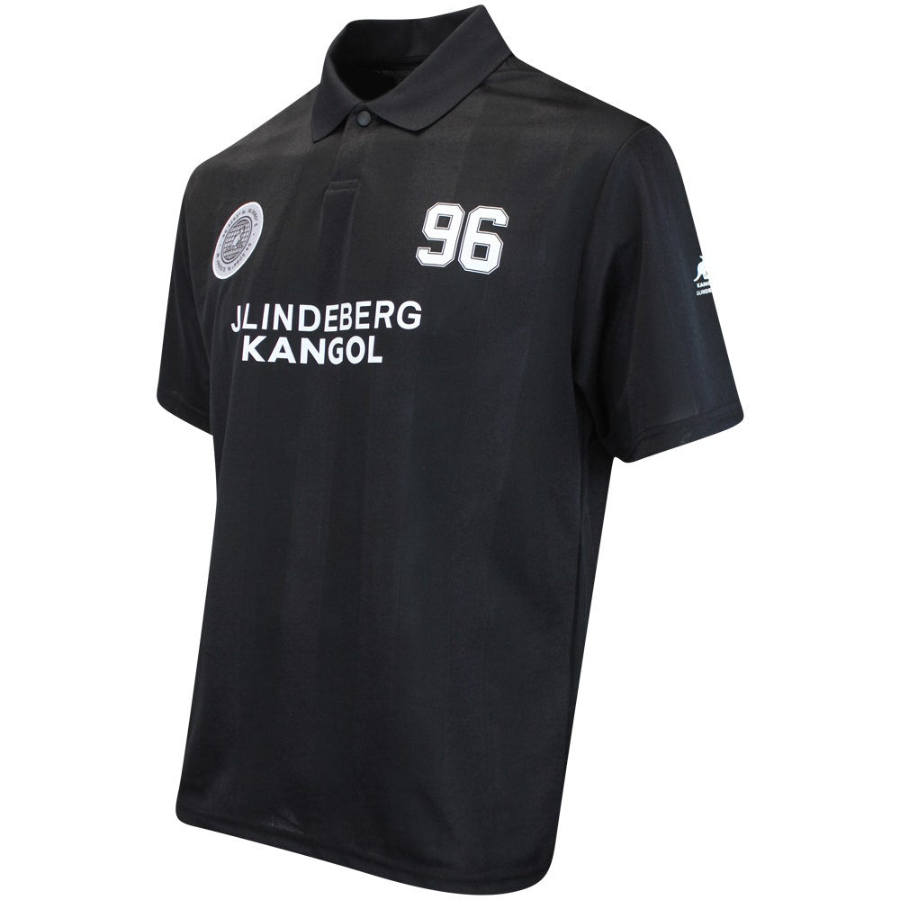 J.Lindeberg x Kangol Golf Shirt - Paul Ftbl Jersey - Black PF25