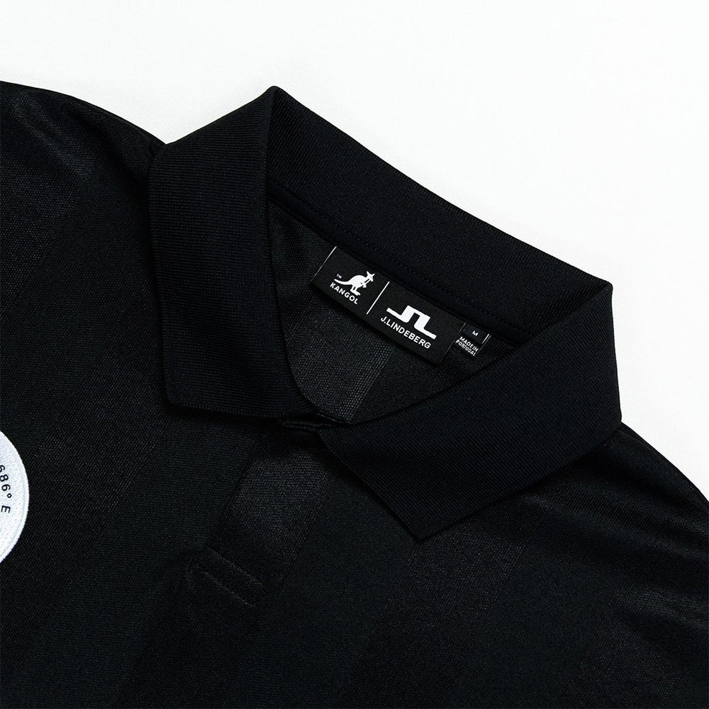 J.Lindeberg x Kangol Golf Shirt - Paul Ftbl Jersey - Black PF25