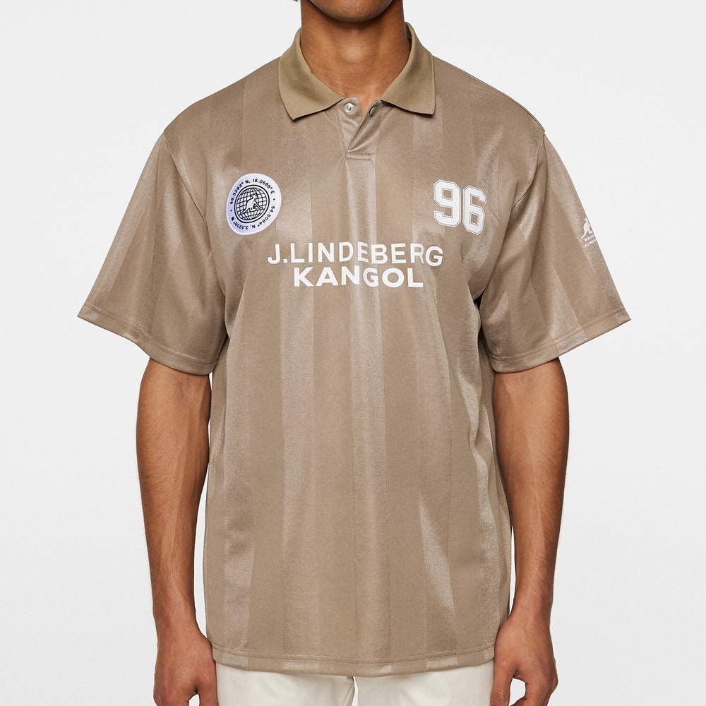 J.Lindeberg x Kangol Golf Shirt - Paul Ftbl Jersey - V. Khaki PF25