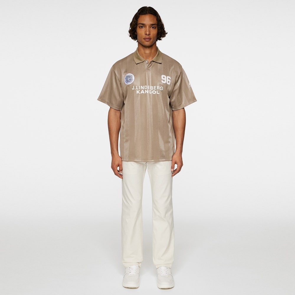 J.Lindeberg x Kangol Golf Shirt - Paul Ftbl Jersey - V. Khaki PF25