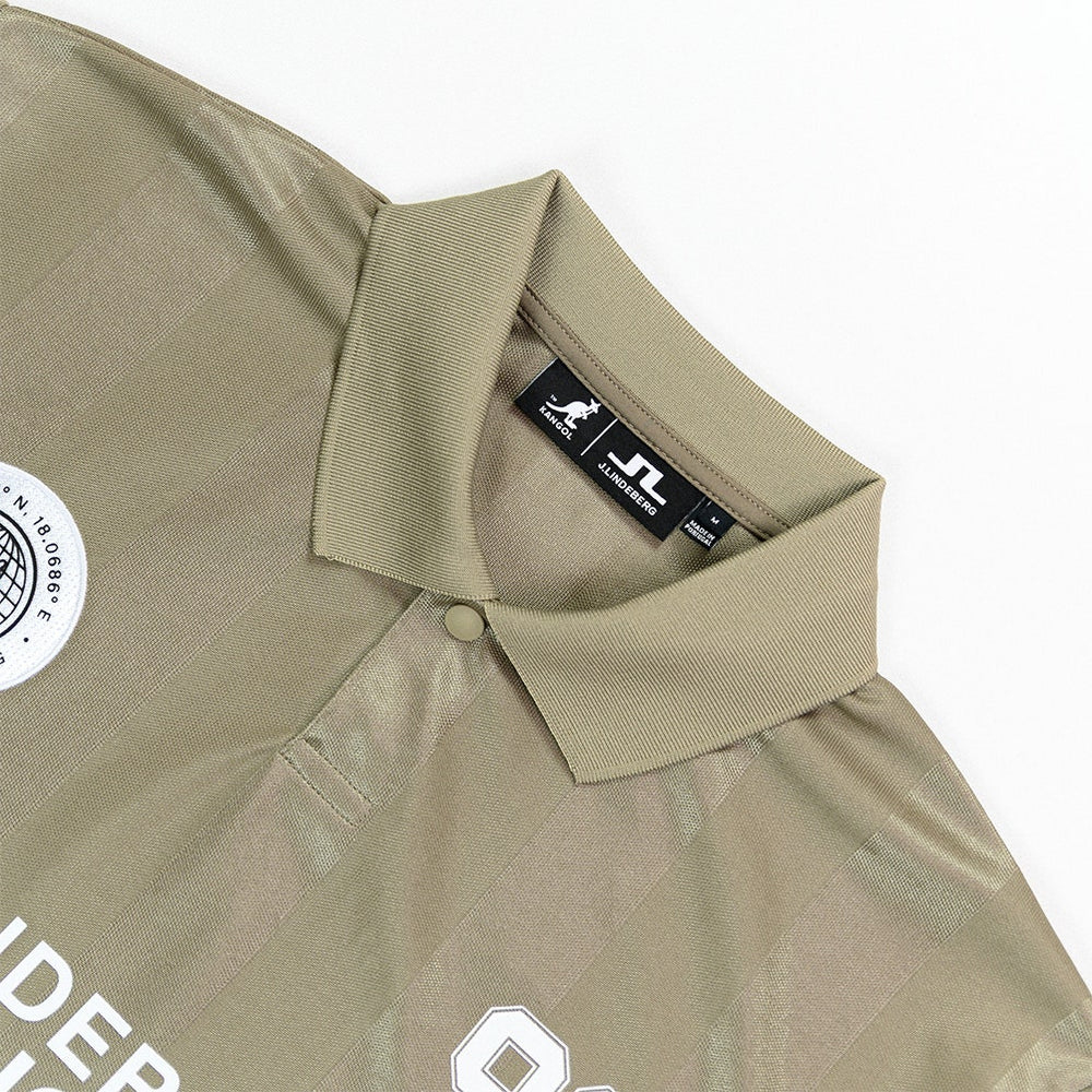 J.Lindeberg x Kangol Golf Shirt - Paul Ftbl Jersey - V. Khaki PF25