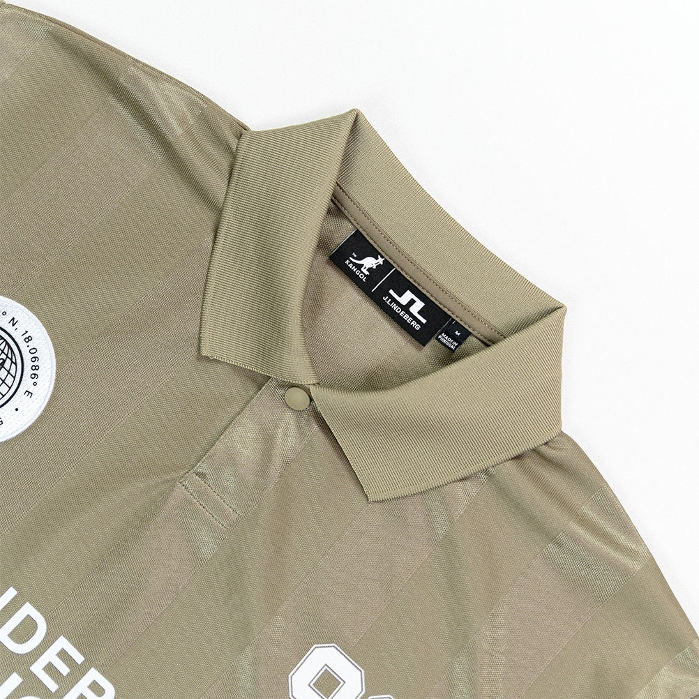 J.Lindeberg x Kangol Golf Shirt - Paul Ftbl Jersey - V. Khaki PF25
