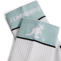 J.Lindeberg x Kangol Golf Socks - Hamilton Single Pair - White PF25