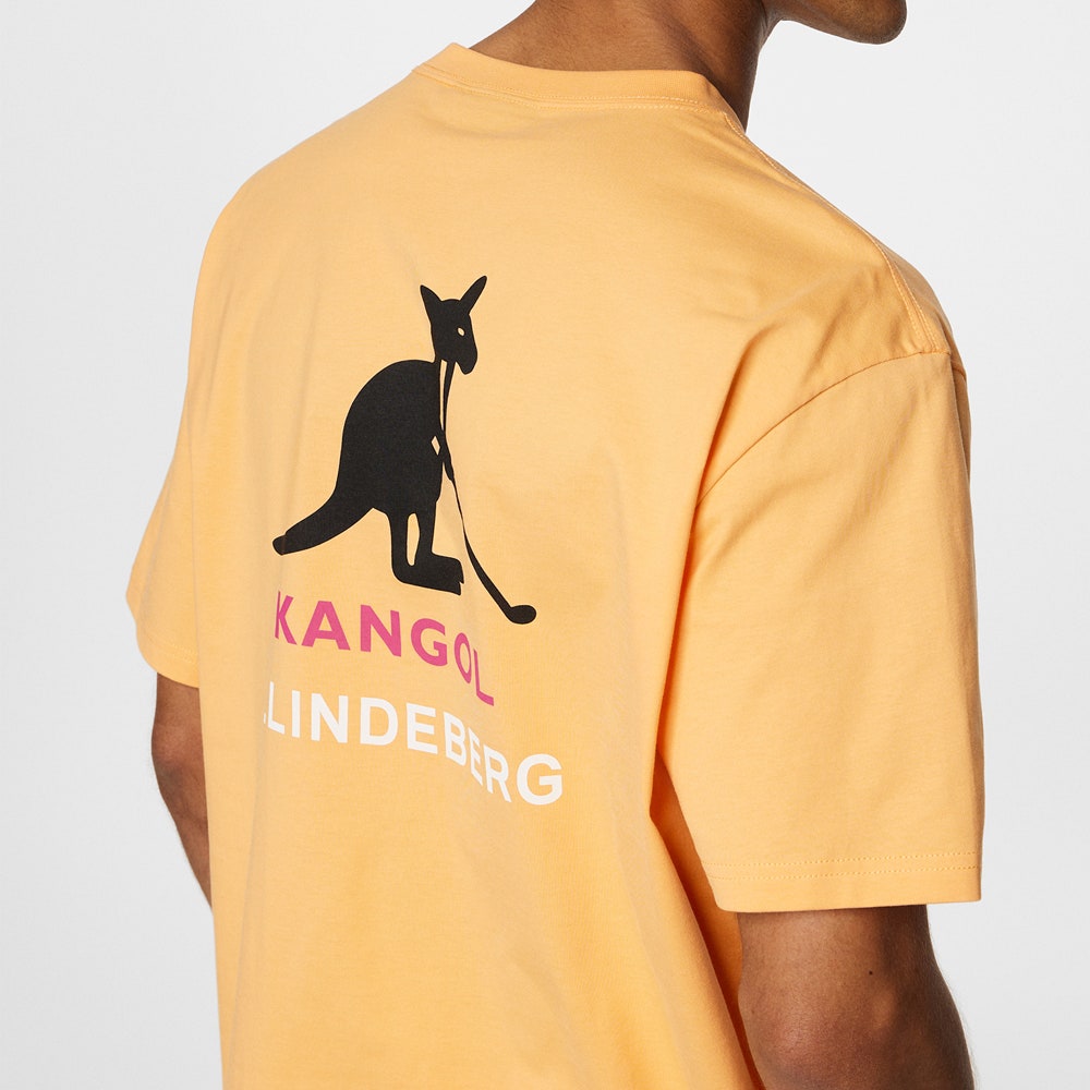 J.Lindeberg x Kangol Golf T-Shirt - Davie Tee - Mock Orange PF25