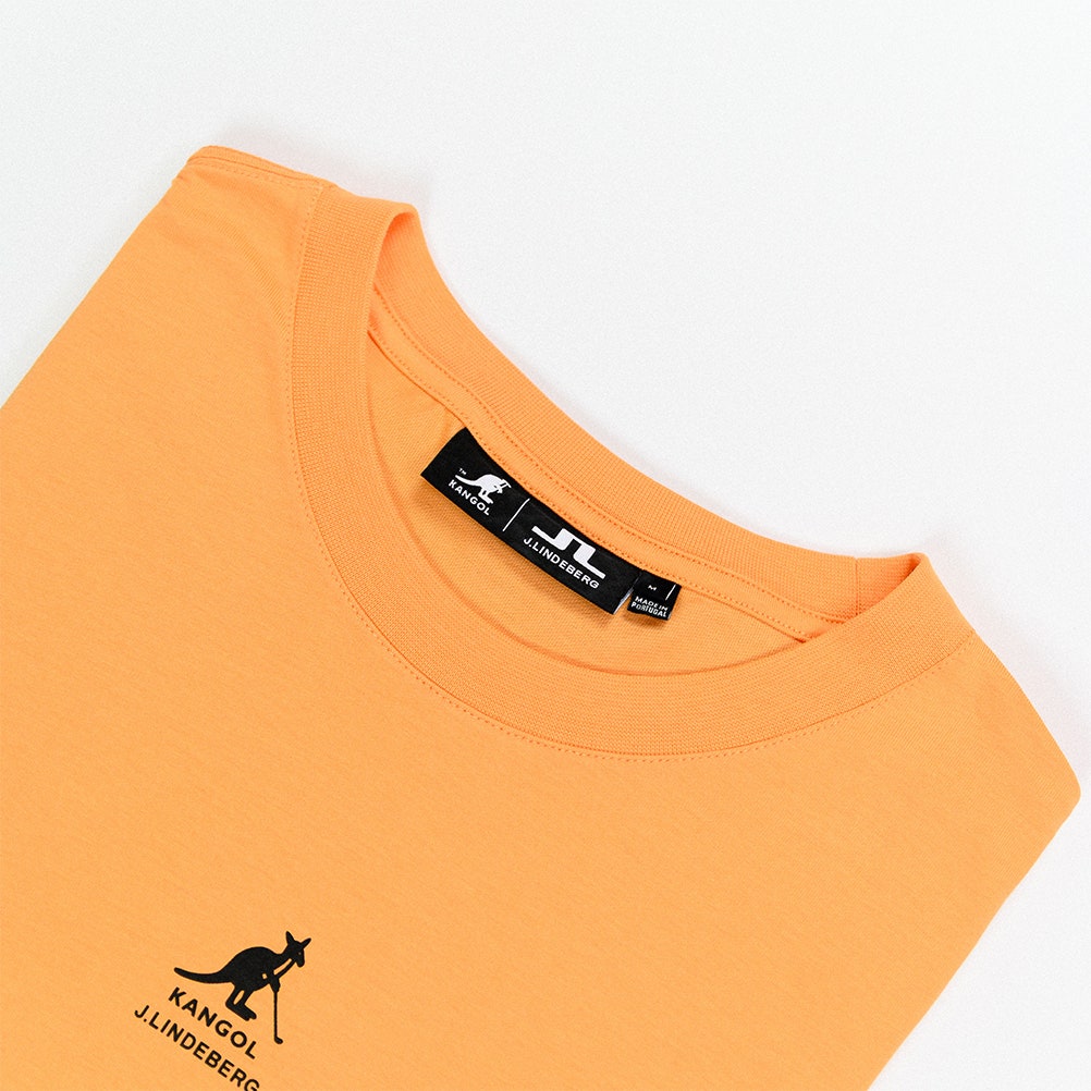 J.Lindeberg x Kangol Golf T-Shirt - Davie Tee - Mock Orange PF25