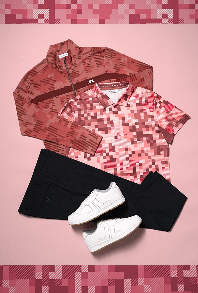 Viktor Hovland - Pink Floral Print JL Polo - Masters 2026