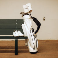 Jones Golf Bag - Original SE PU Single Strap - White Stripeshow 2026
