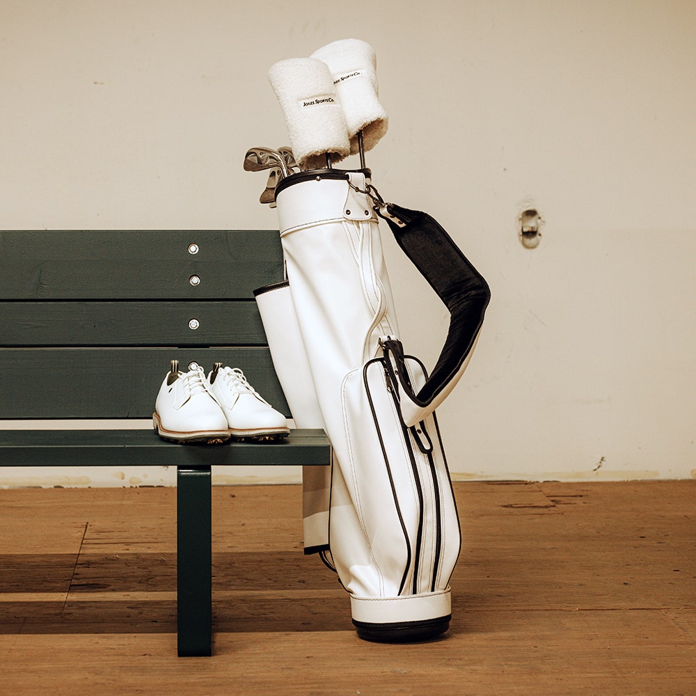 Jones Golf Bag - Original SE PU Single Strap - White Stripeshow 2026