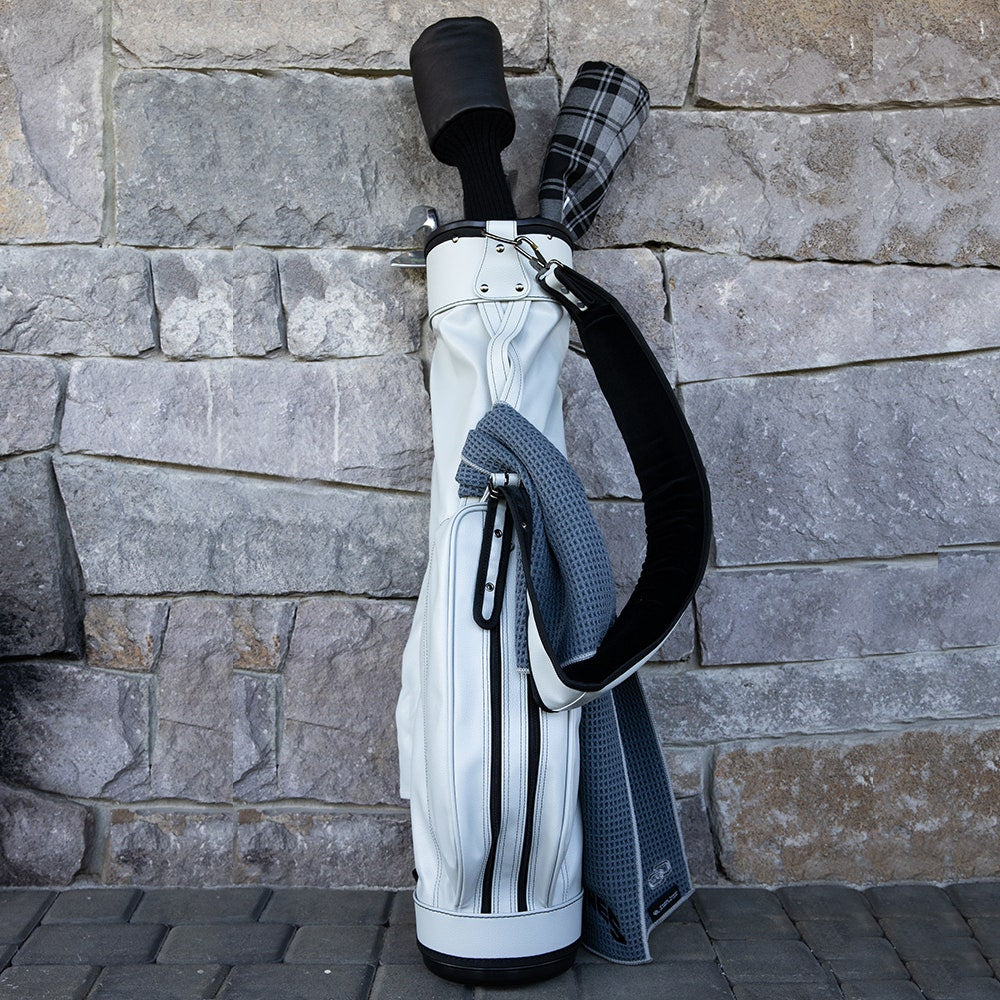 Jones Golf Bag - Original SE PU Single Strap - White Stripeshow 2026