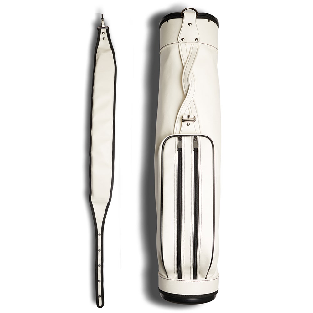 Jones Golf Bag - Original SE PU Single Strap - White Stripeshow 2026