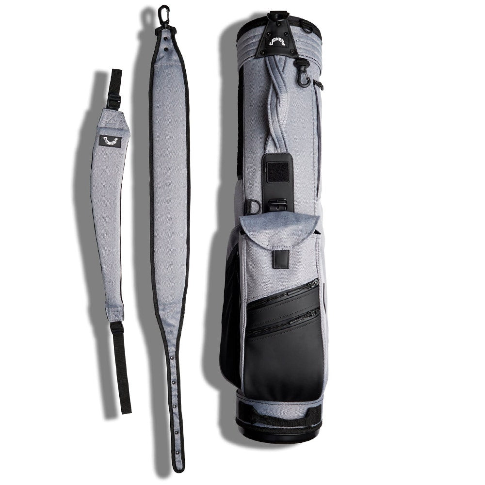 Jones Golf Bag - Utility Rover Double Strap - Light Grey Herringbone 2024