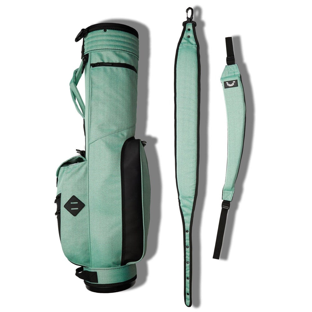 Jones Golf Bag - Utility Rover Double Strap - Seafoam Herringbone 2024