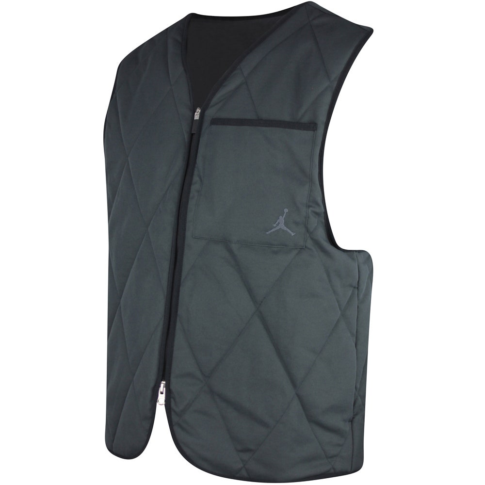 Jordan Golf Gilet - Quilted FZ Vest - Black SP26
