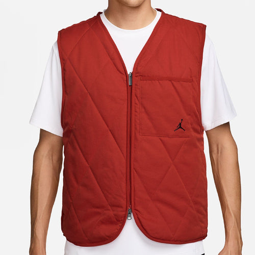 Jordan Golf Gilet - Quilted FZ Vest - Mystic Red SP26
