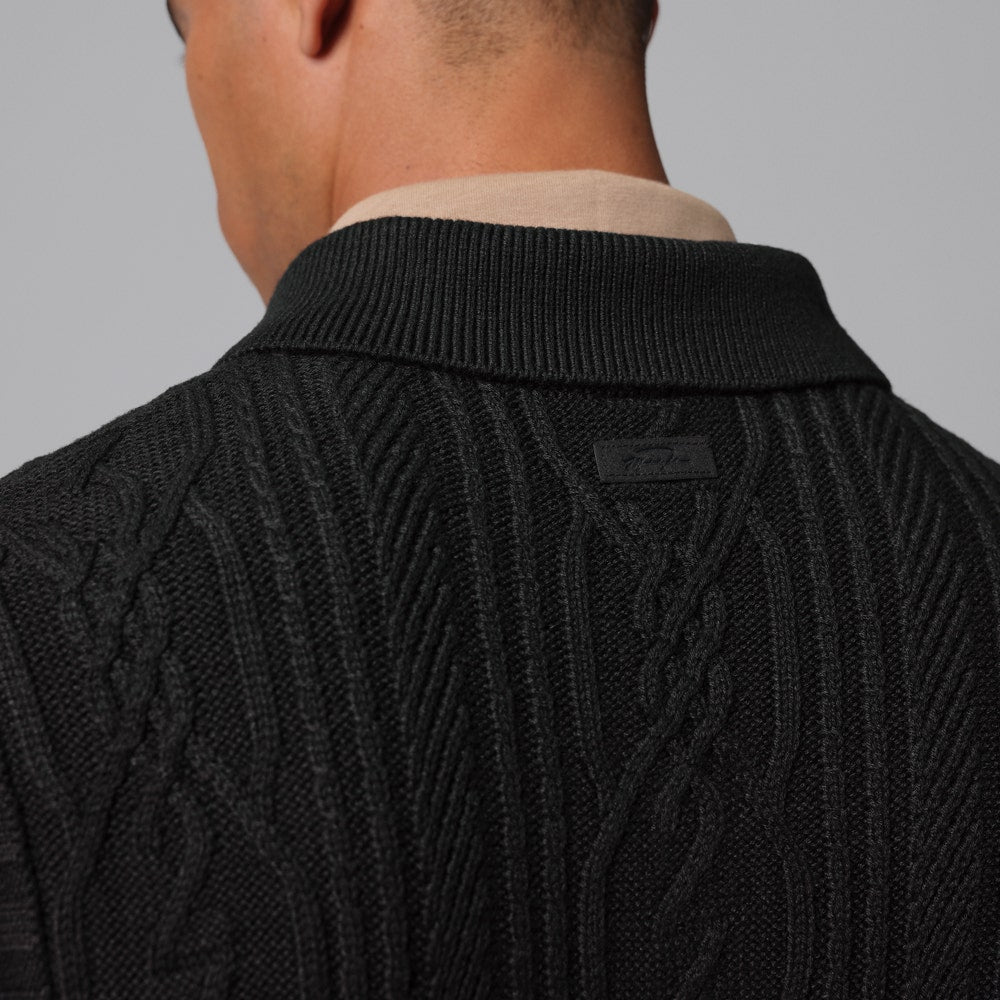 Jordan Golf Jumper - Signature Cable Knit Sweater Vest - Black SP26