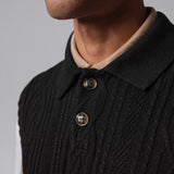 Jordan Golf Jumper - Signature Cable Knit Sweater Vest - Black SP26