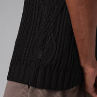 Jordan Golf Jumper - Signature Cable Knit Sweater Vest - Black SP26