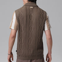Jordan Golf Jumper - Signature Cable Knit Sweater Vest - Olive G. SP26