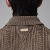 Jordan Golf Jumper - Signature Cable Knit Sweater Vest - Olive G. SP26