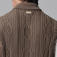 Jordan Golf Jumper - Signature Cable Knit Sweater Vest - Olive G. SP26