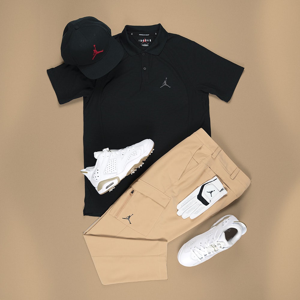 Jordan Golf Shirt - DF ADV Jacquard Polo - Black SP24
