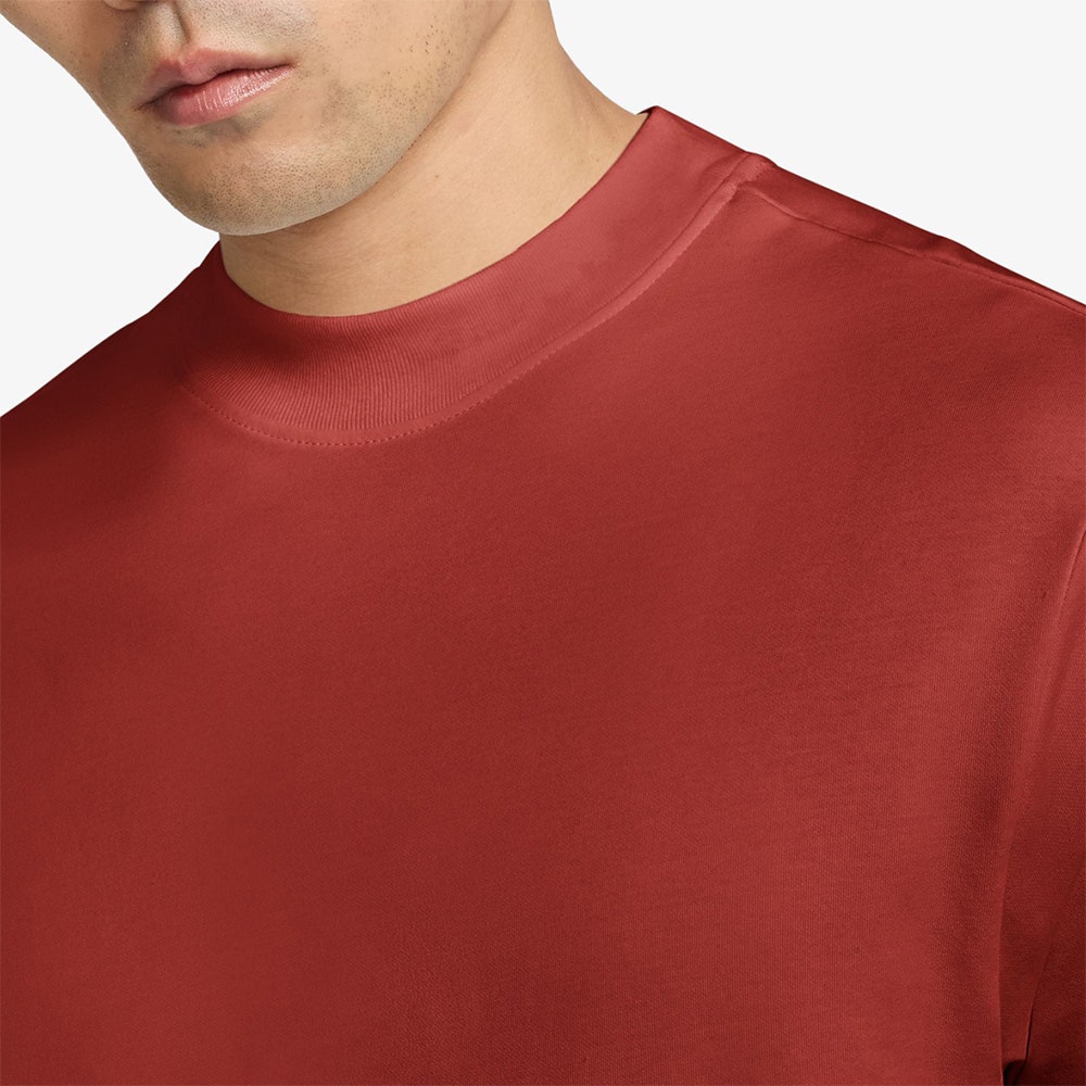 Jordan Golf Shirt - DF Mock Neck Polo - Mystic Red SP26