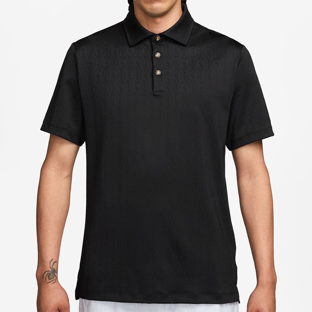 Jordan Golf Shirt - DF Signature Jacquard Polo - Black SP26