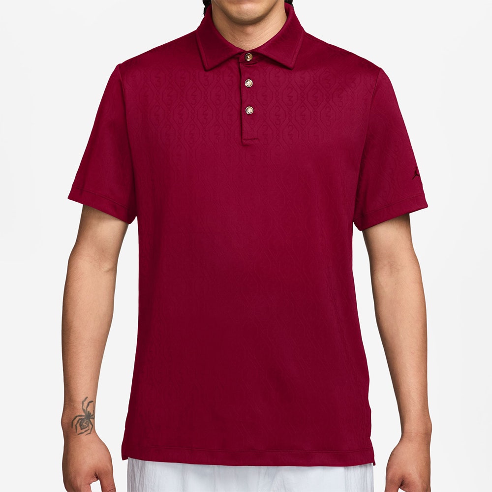 Jordan Golf Shirt - DF Signature Jacquard Polo - Team Red SP26