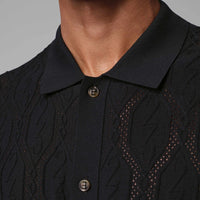 Jordan Golf Shirt - DF Signature Knit Button Down - Black SP26