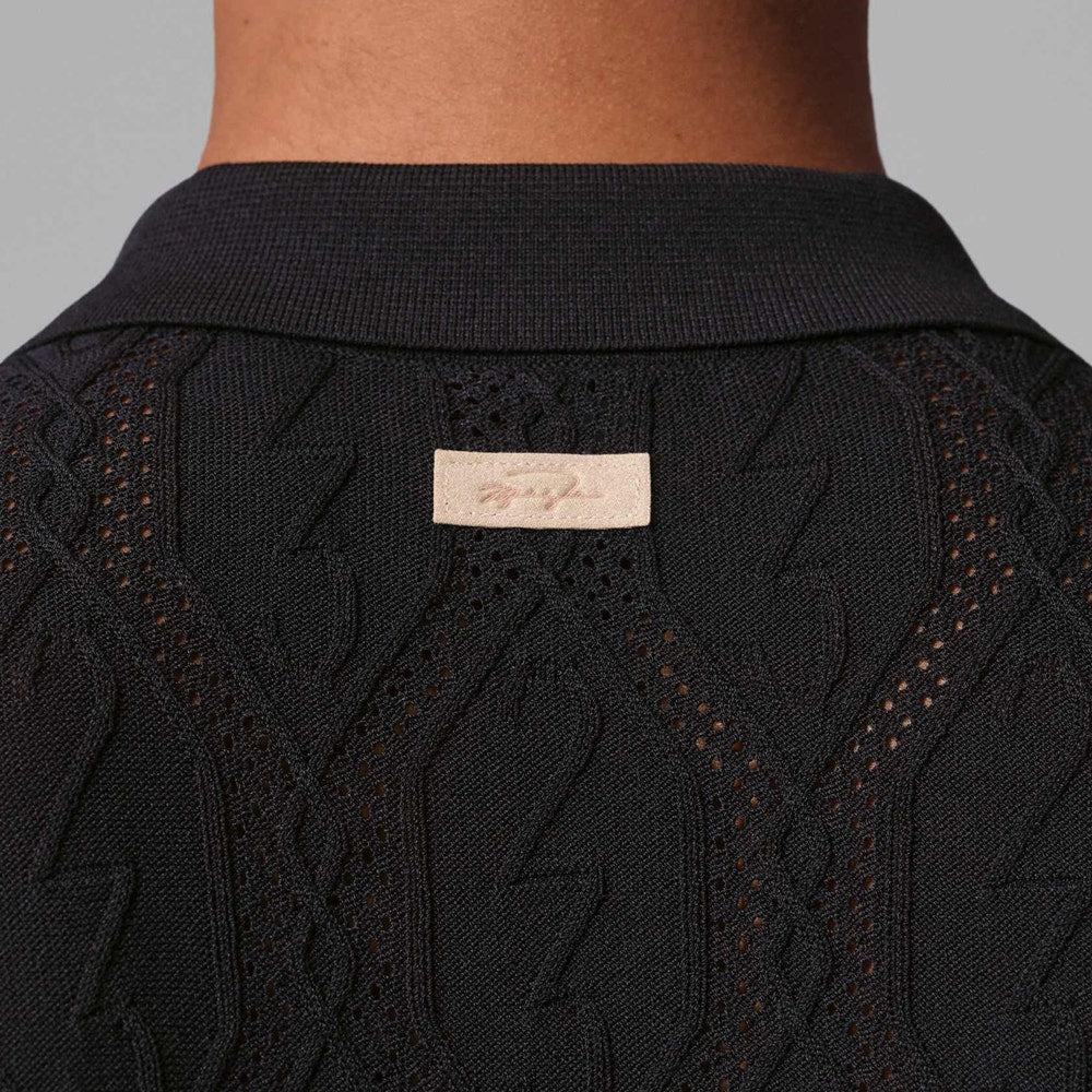Jordan Golf Shirt - DF Signature Knit Button Down - Black SP26