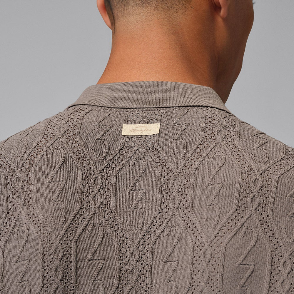 Jordan Golf Shirt - DF Signature Knit Button Down - Olive Grey SP26