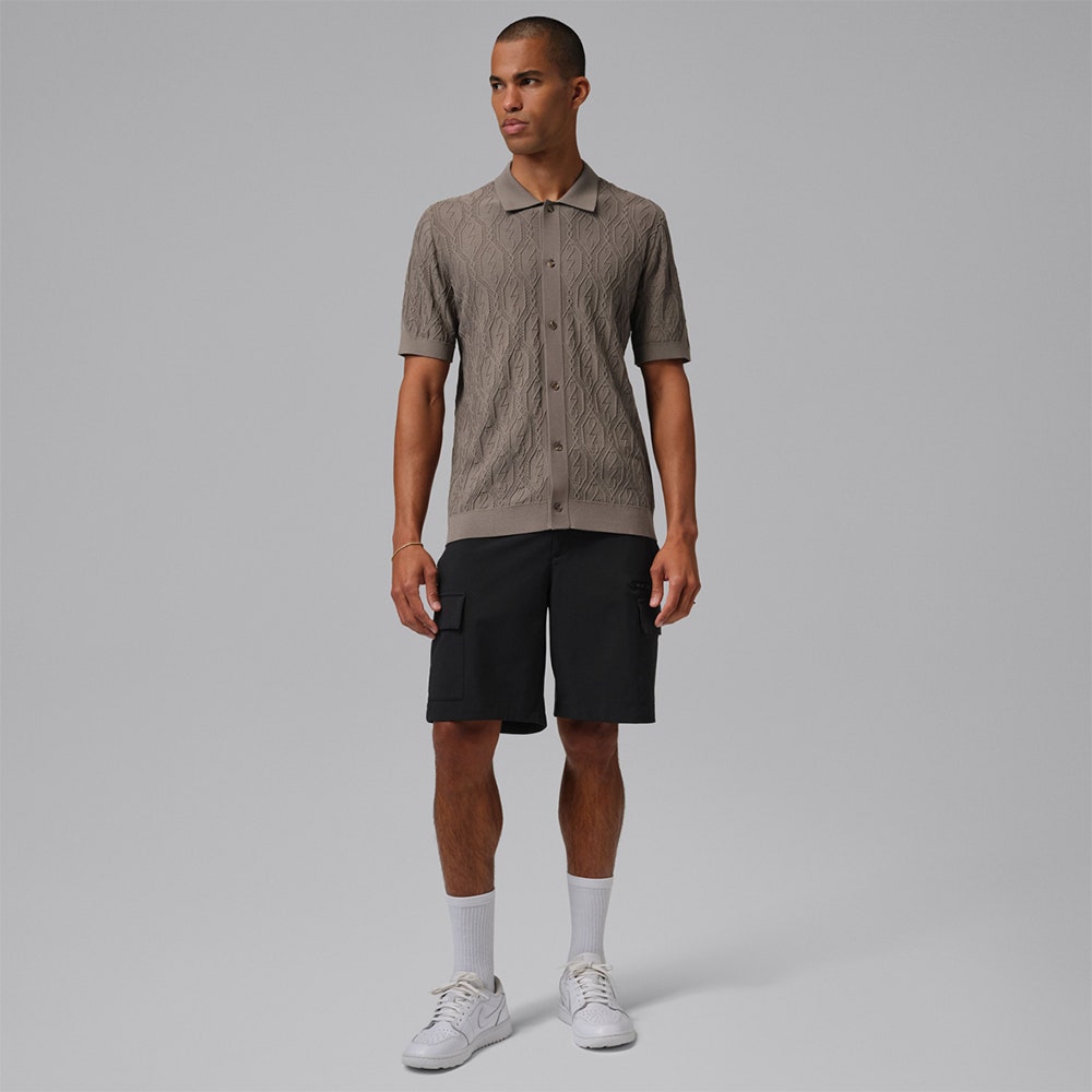 Jordan Golf Shirt - DF Signature Knit Button Down - Olive Grey SP26