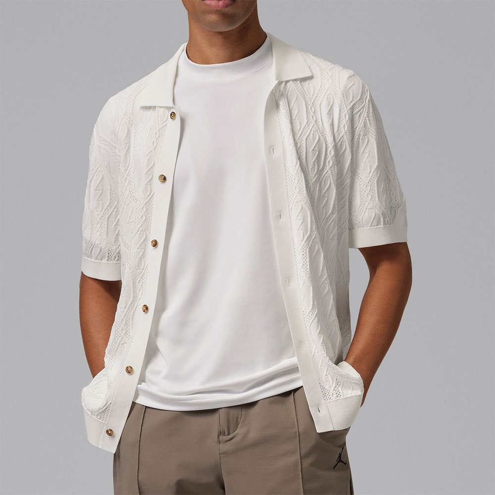 Jordan Golf Shirt - DF Signature Knit Button Down - Sail SP26